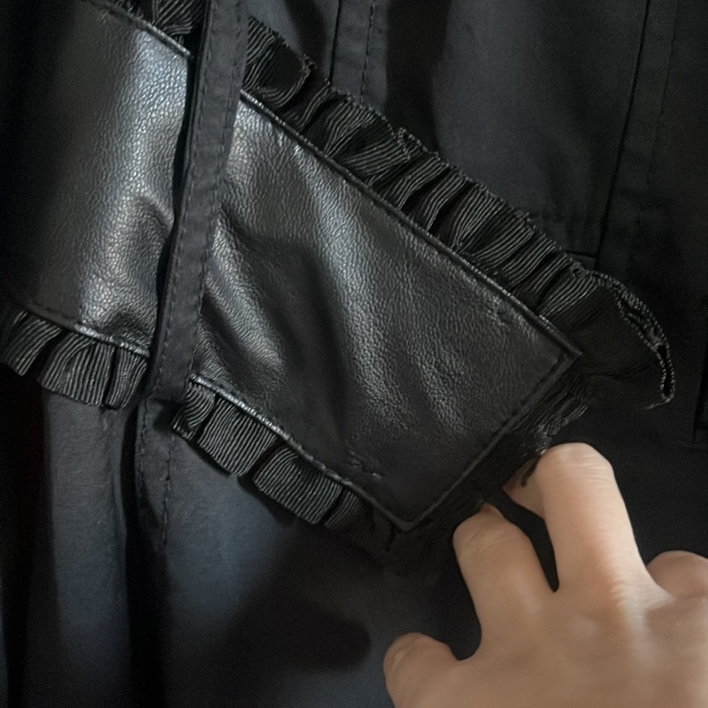 Zara Basic Black Short Trench Coat - image 5